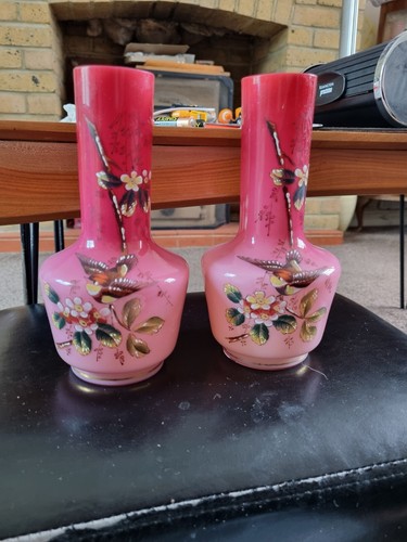 Antique victorian pink opaline - pink,