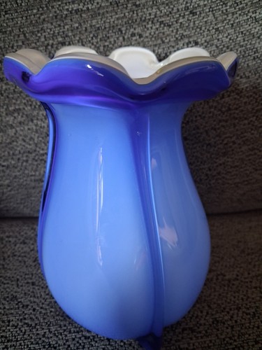 French opaline glass vase - opaline,