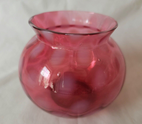 Cranberry glass with opaline - glass,
