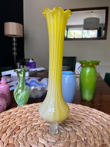 Vintage yellow opaline glass - opaline,