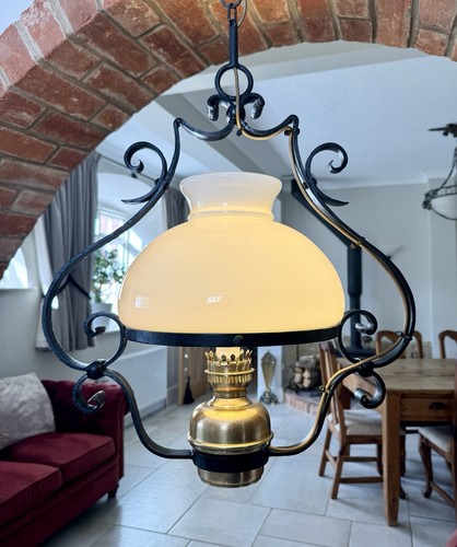 Opaline iron brass hanging - opaline, &