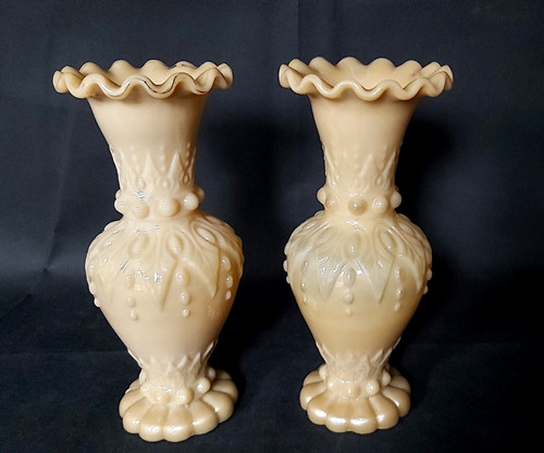 Opaline fair pair vases - fair, of
