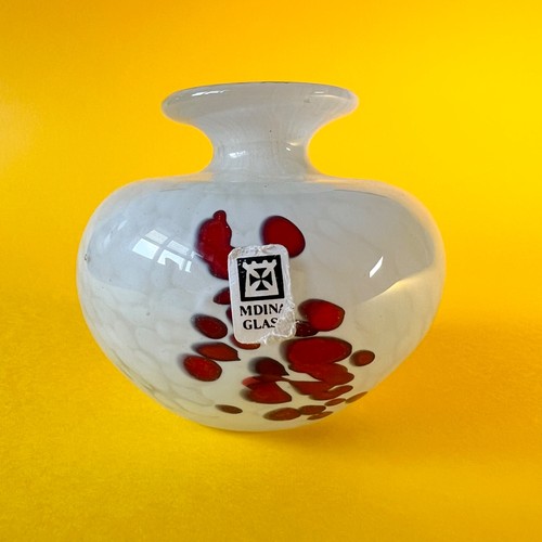 Mdina glass bud vase - mdina, malta