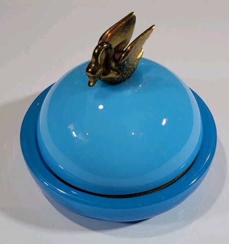 Blue opaline glass - glass, and