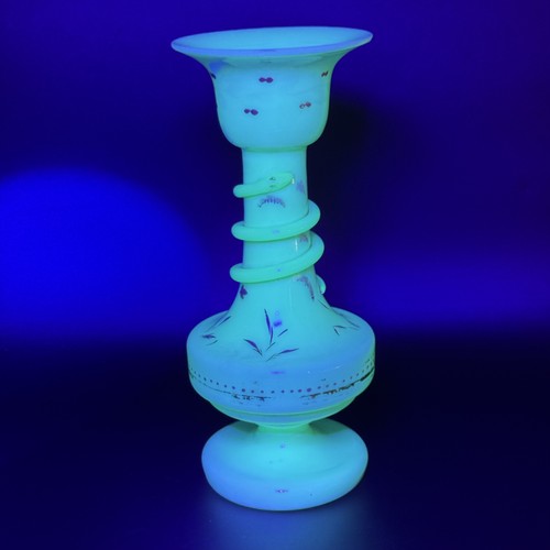 Antique uranium glass blue - uranium,