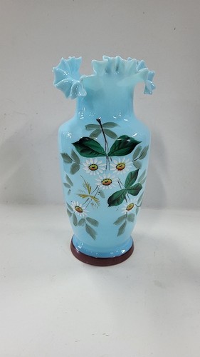 Opaline glass flower - glass,