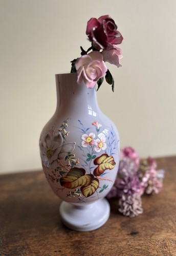 Lavender opaline vase - opaline,