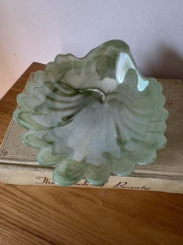 Vintage green swirl opalescent - green,