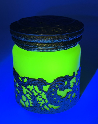 Antique french opaline uranium - opaline,