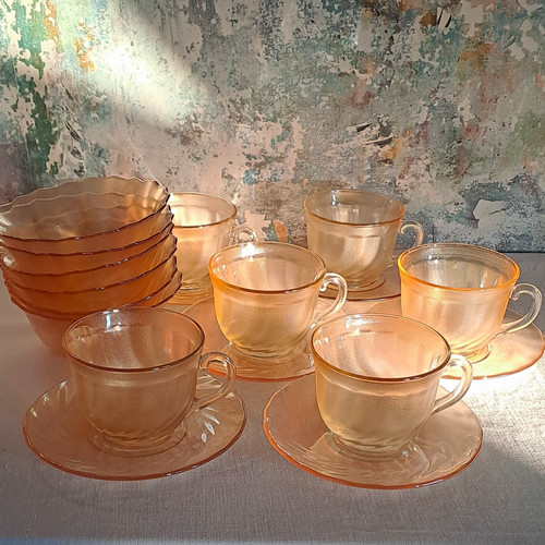 Vintage retro piece cups - vintage/retro, 18