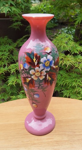Large pink opaline glass - pink,