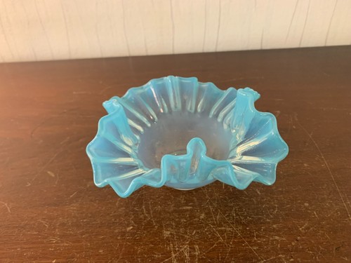 Blue opaline flower cup - opaline,