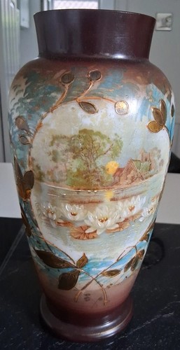Antique hand painted - painted, opaline
