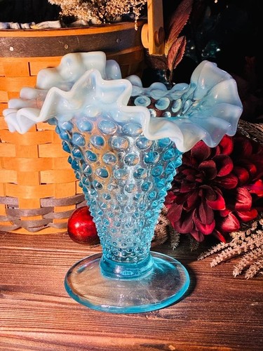 Fenton blue opalescent glass - fenton,
