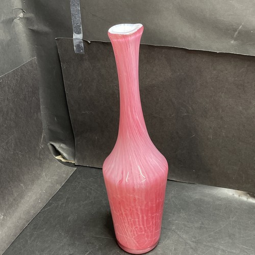Vintage hand blown 70s pink - vintage,