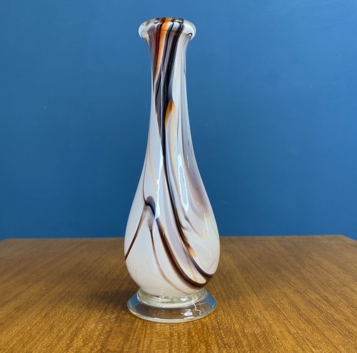 Vintage opaline glass vase - vintage,