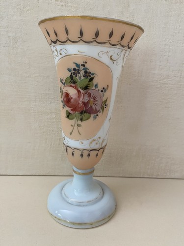 Antique hand painted opaline - painted,