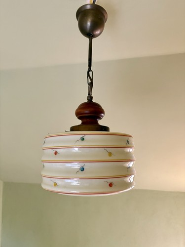 Opaline pendant with hand - with,