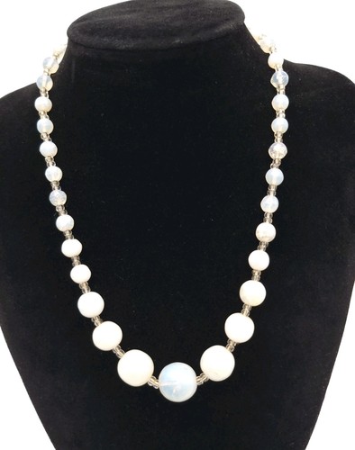 Vintage opaline glass beaded - vintage,