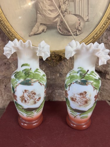 Rare french antique opaline - french,